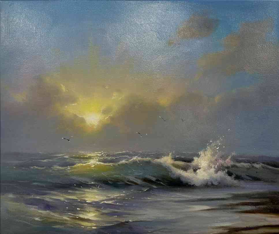 Морская Артикул 2813 Художник Александр Романов Холст, масло Размер 50Х60 Цена 27000р.