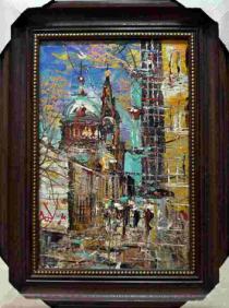 Басманный переулок Артикул 2609 Художник Идрис Еникеев 20Х30 Холст, масло Цена 9500р.