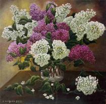 Сирень Артикул 3066 Художник Ирина Гладкая 40Х40 Холст, масло Цена 24000р.