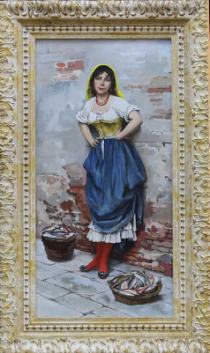 Хороший улов  Артикул 8010 Художник Марго Сергеева  20Х40 Холст, масло, Цена 35000р. 2016 год