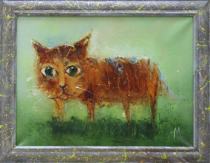 Кот Артикул 5005 Художник Игорь Медведев Размеры 30Х40  Холст, масло, Цена 17000р. 2016 год