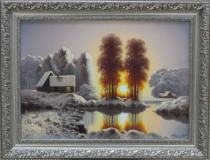 Банька. Первый снег  Артикул 2410 Художник Игорь Володарский  50Х70  Холст, масло  Цена 14000р.